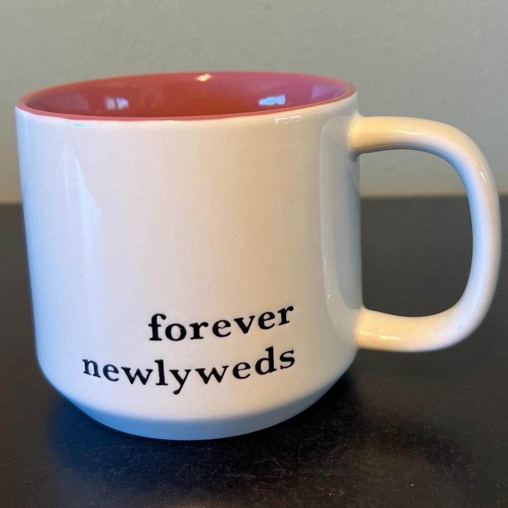 Target Threshold Forever Newlyweds Coffee Mug Cup Mauve Pink 15oz Wedding Gift